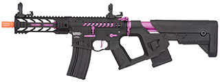 Lancer Tactical Proline Enforcer Battle Hawk 7" Skeleton M4 Airsoft Rifle w/ Alpha Stock (Color: Black / Purple)