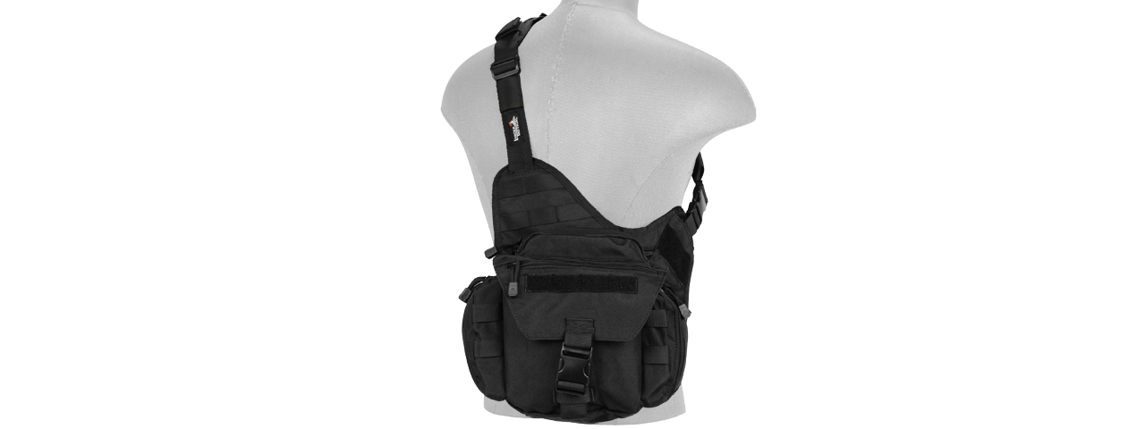 CA-366B TACTICAL MESSENGER BAG (BLACK) - Click Image to Close