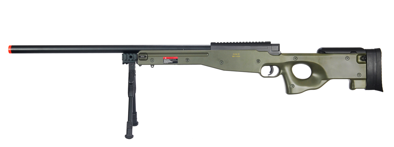 WELL MB01GBIP L96 AWP BOLT ACTION RIFLE w/BIPOD (COLOR: OD GREEN) - Click Image to Close