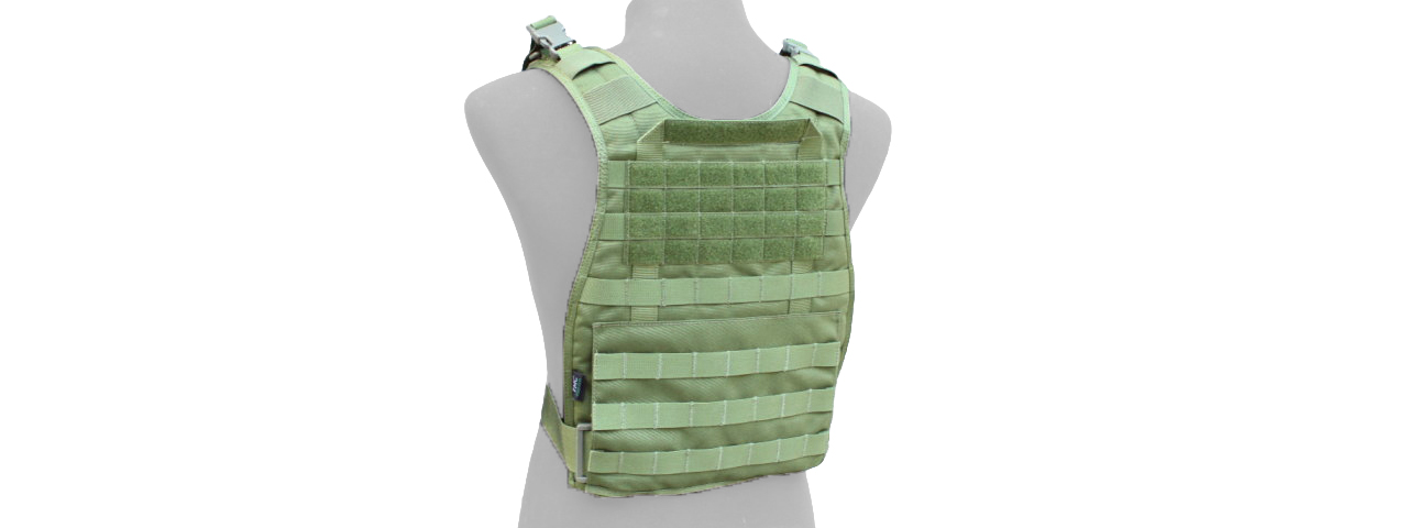 AMA "ALL MOLLE" Adjustable Front Panel Only Rhodesian Reconnaissance Vest (RRV) - OD GREEN - Click Image to Close