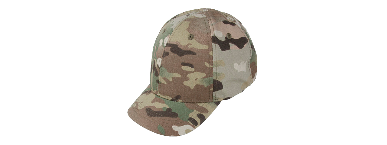 AMA ELASTIC BACK SHORT BASEBALL CAP - CAMO - MED - Click Image to Close