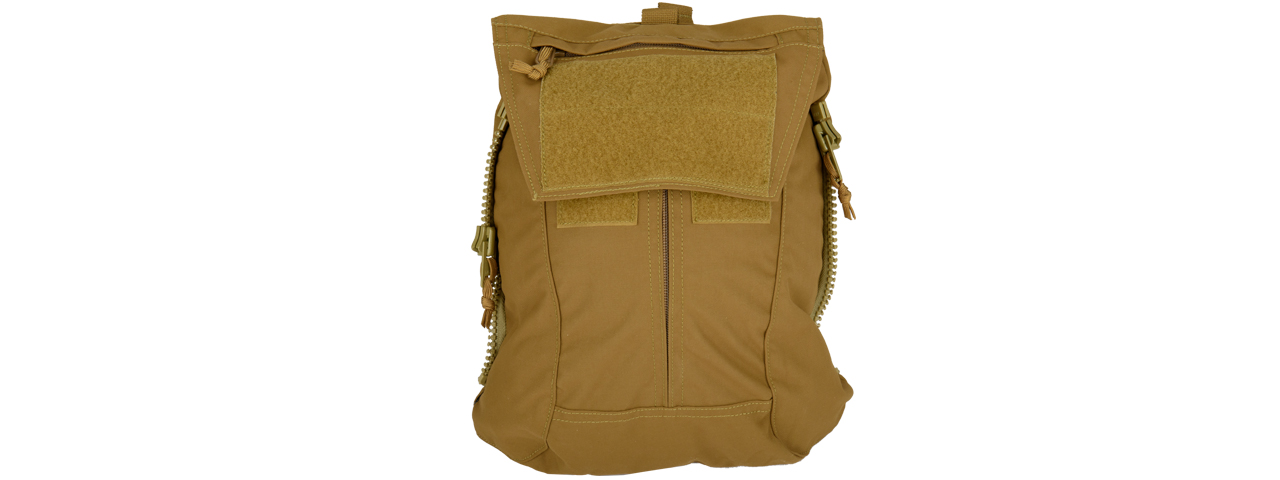 T2483CB ZIPPER PANEL BACKPACK (COYOTE BROWN) - Click Image to Close