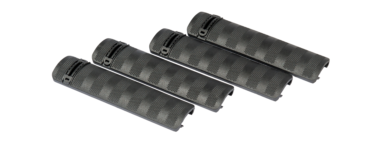 AC-423B TRY STYLE RAIL COVERS 4PC SET (COLOR: DARK EARTH) - Click Image to Close