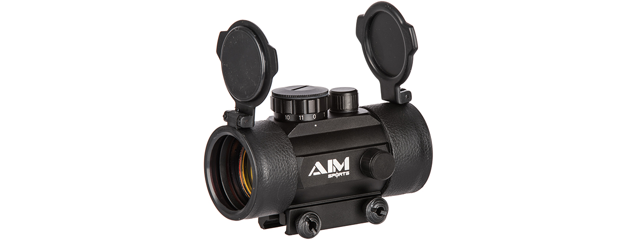 AIM SPORTS 1X42 METAL RED DOT AIRSOFT REFLEX SIGHT - BLACK - Click Image to Close