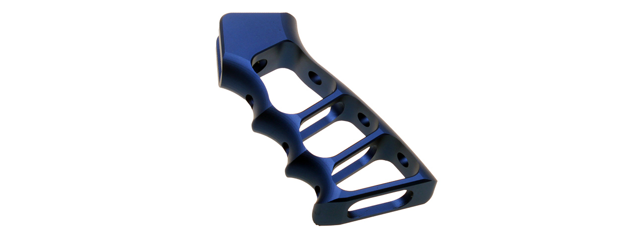 ATLAS CUSTOM WORKS CNC SKELETONIZED PISTOL GRIP FOR M4/M16 GBB RIFLES (BLUE) - Click Image to Close