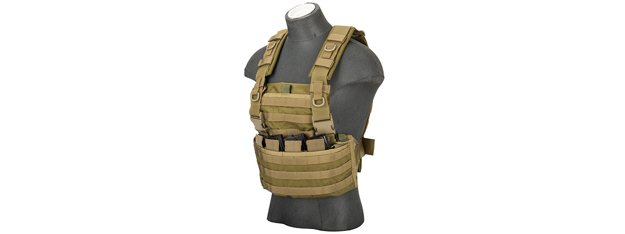 Flyye Industries 1000D Cordura WSH MOLLE Chest Rig (KHAKI) - Click Image to Close