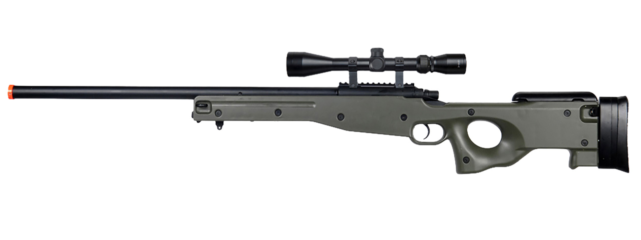 IU-L96GA BOLT ACTION SNIPER RIFLE W/ SCOPE (COLOR: OD GREEN) - Click Image to Close