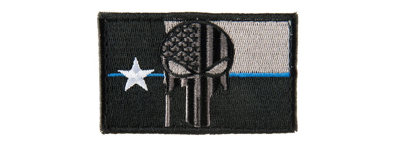 TEXAS PUNISHER EMBROIDED MORALE PATCH (BLACK) - Click Image to Close