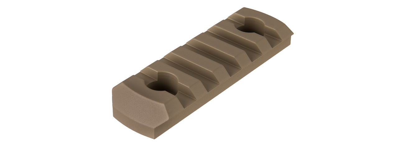 RANGER ARMORY 5-SLOT ALUMINUM PICATINNY RAIL SECTION FOR M-LOK (TAN) - Click Image to Close