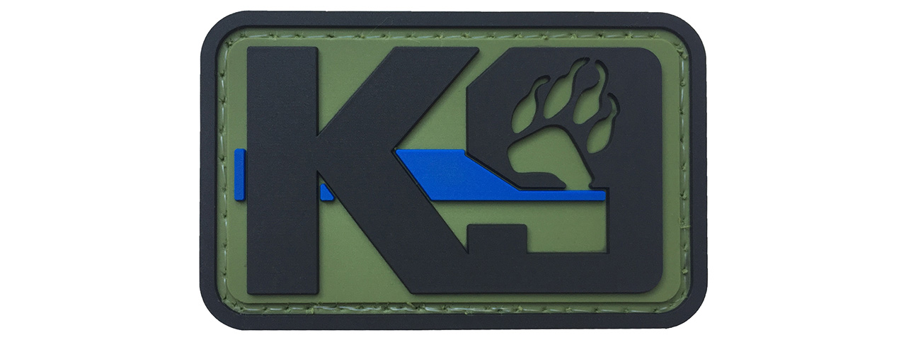 G-Force K9 Dog Paw PVC Morale Patch (OLIVE GREEN) - Click Image to Close