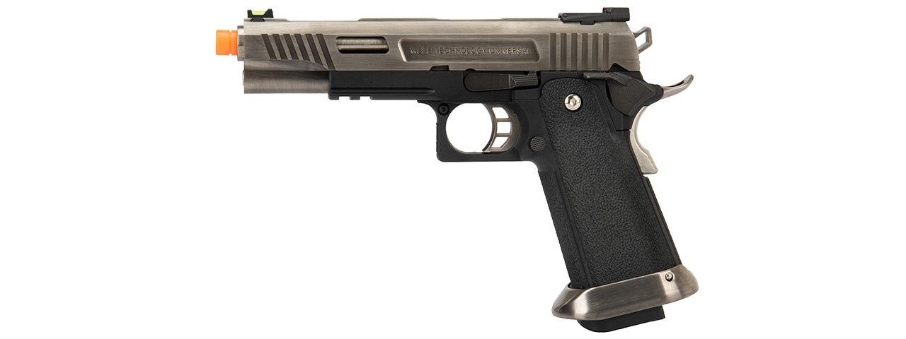 WE Tech Hi-Capa 5.1 "T-Rex" Competiton Gas Blowback Pistol (SILVER) - Click Image to Close