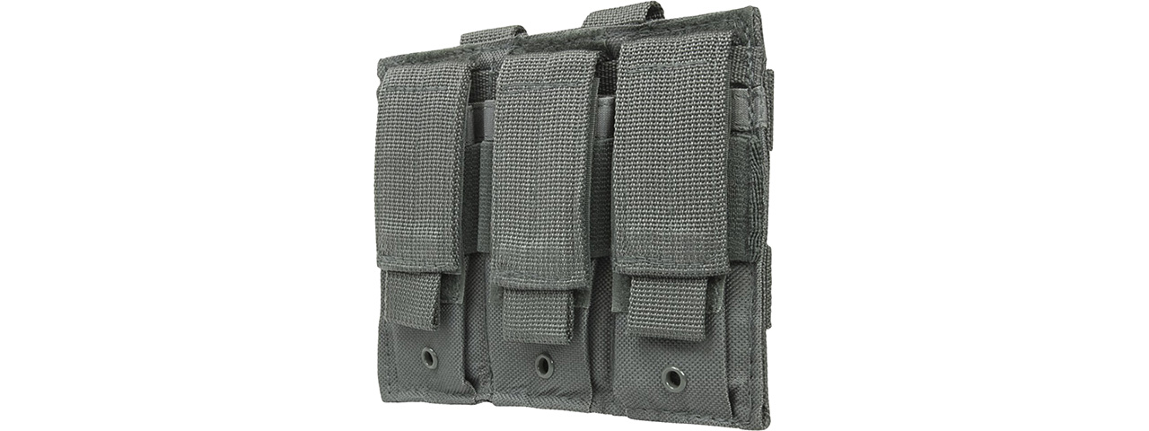 NC Star Vism Triple Pistol Magazine Pouch (Color: Urban Gray) - Click Image to Close