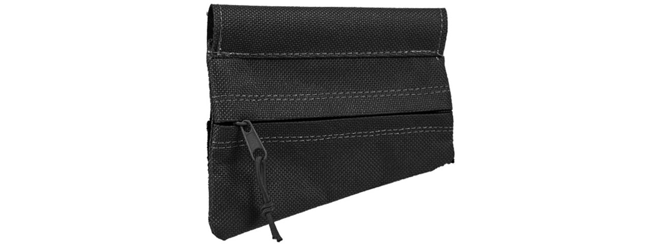 Double Bell AK Triangle Stock Pouch (Color: Black) - Click Image to Close