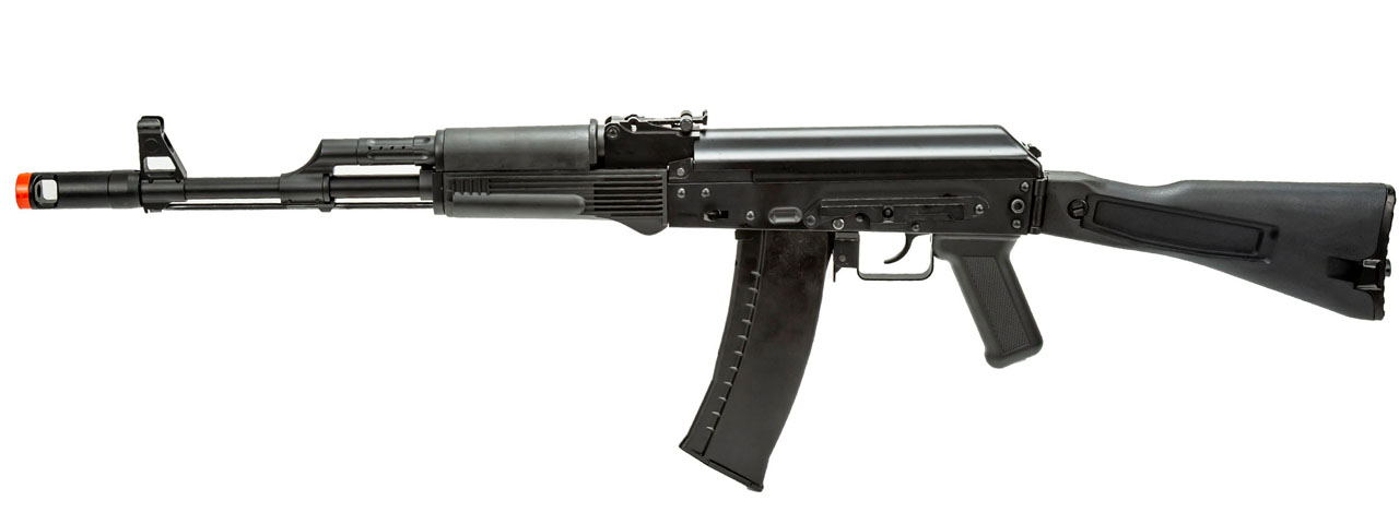 WellFire AK74 Co2 Blowback Airsoft Rifle with Folding Stock (Color: Black) - Click Image to Close