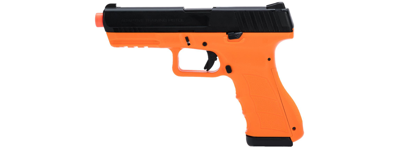 KWA Full Size Training ATP-LE Airsoft Gas Blowback Pistol (Color: Black / Orange) - Click Image to Close