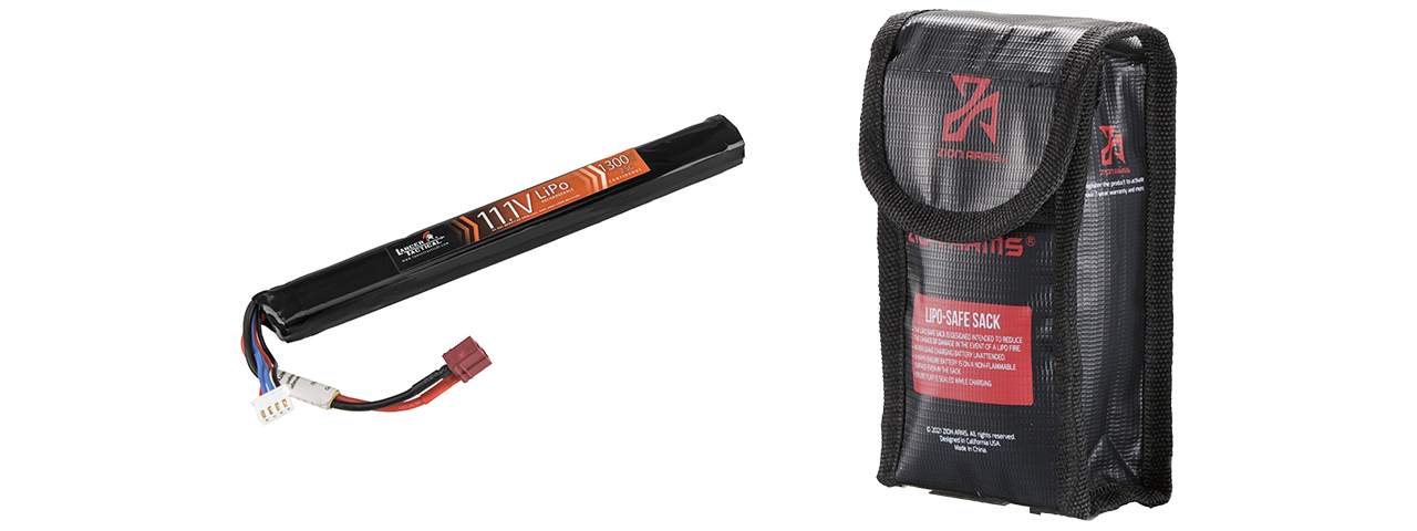 Lancer Tactical 11.1v 1300mAh 25C Lipo Battery (Deans Connector) - Click Image to Close