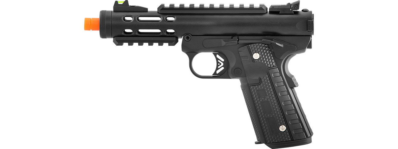 WE-Tech Galaxy 1911 Gas Blowback Airsoft Pistol (Color: Black Slide w/ Black Lower) - Click Image to Close