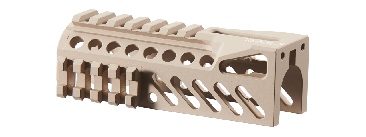 Atlas Custom Works AKS-74U B-11 Railed Handguard for DBoys, GHK, LCT Airsoft Rifles (Color: Desert Tan) - Click Image to Close