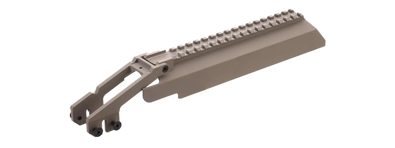 Atlas Custom Works B-33 Articulating AK Dust Cover for AK Series Airsoft AEG Rifles (Color: Desert Tan) - Click Image to Close