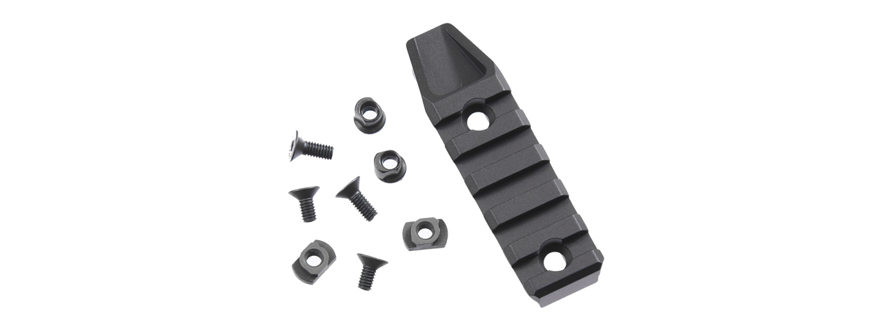 Atlas Custom Works Metal 5 Slot Rail Section for KeyMod & M-LOK Handguards (Color: Black) - Click Image to Close