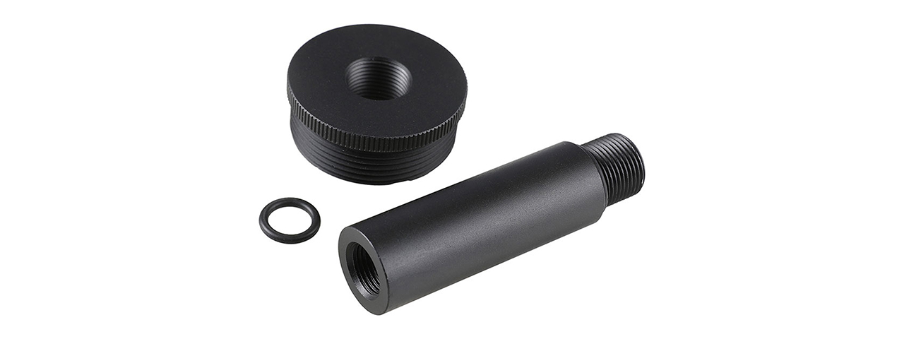 Atlas Custom Works Putnik Style Dummy Silencer to Tracer Adapter (Color: Black) - Click Image to Close