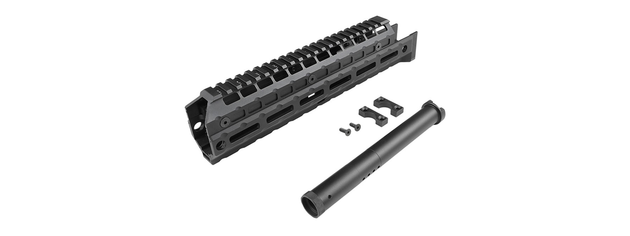 Atlas Custom Works Aluminum M-LOK Extended AK47/74 Universal Handguard (Color: Black) - Click Image to Close