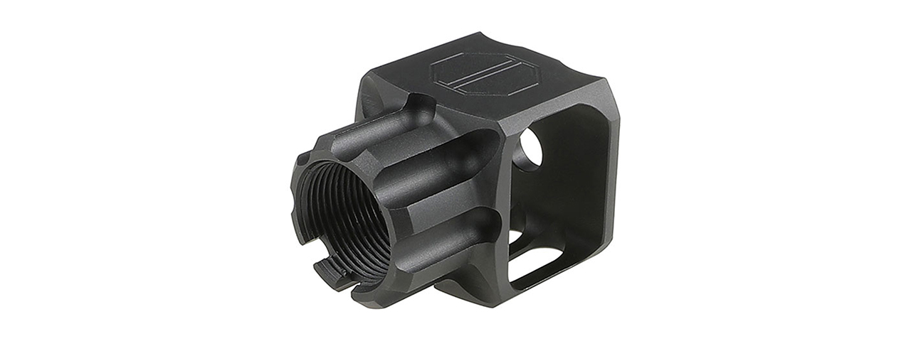 Atlas Custom Works 24mm Clockwise LAF-24 Muzzle Brake (Color: Black) - Click Image to Close