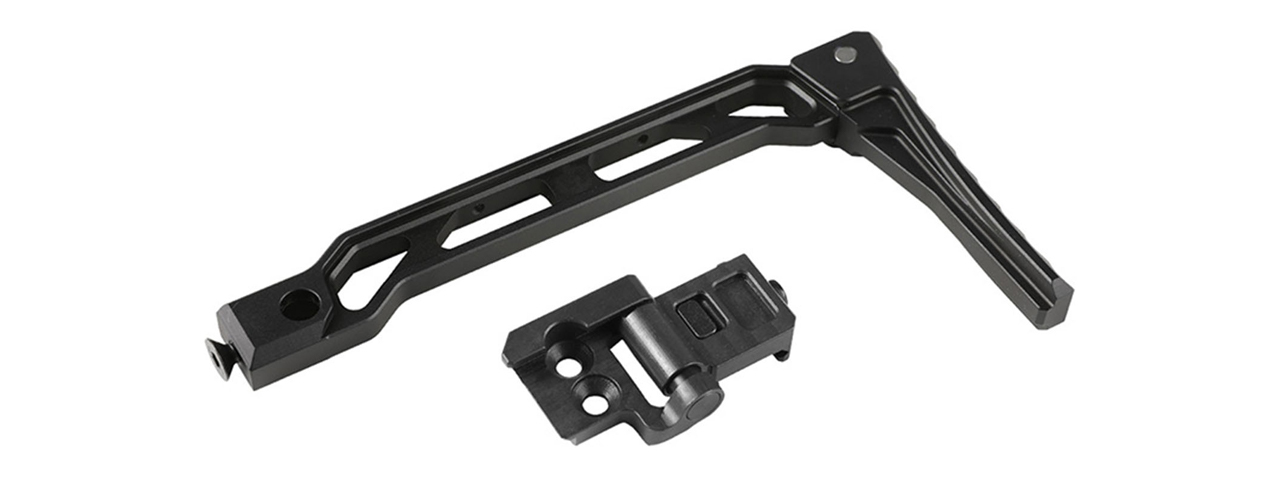 Atlas Custom Works AB-8R Style Stock with Folding Butt Plate Stock for 1913 Picatinny Stock Rail Mounts (Color: Black) - Click Image to Close