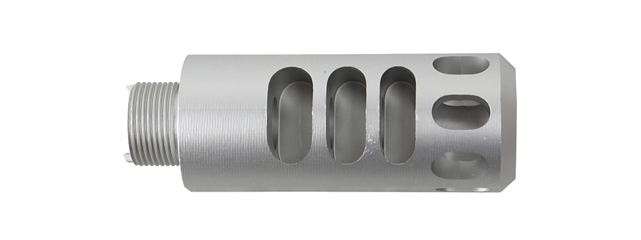 Atlas Custom Works Type 2 Muzzle Compensator for TM Hi-Capa Gas Blowback Pistol (Color: Silver) - Click Image to Close