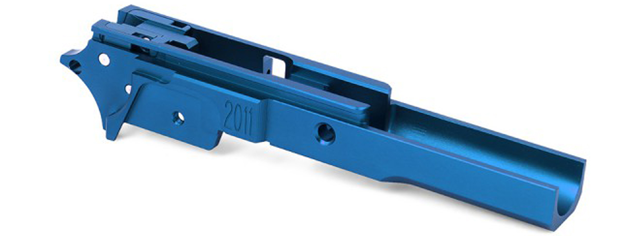 Airsoft Masterpiece 2011 S Style 3.9 Aluminum Advance Frame for Hi-Capa (Color: Blue) - Click Image to Close