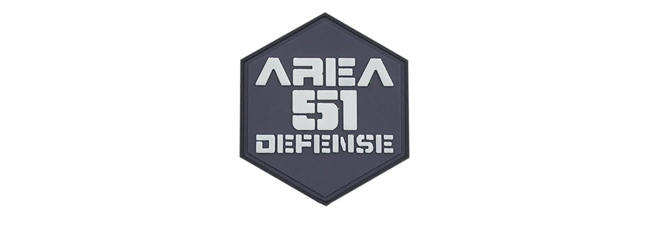 Hexagon PVC Patch Area 51 Defense - Click Image to Close