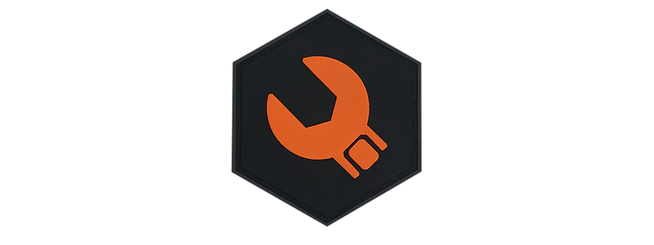 Hexagon PVC Patch Team Fortress 2 Engineer Emblem - Click Image to Close