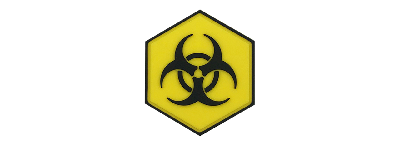 Hexagon PVC Patch Bio-Hazard Warning - Click Image to Close