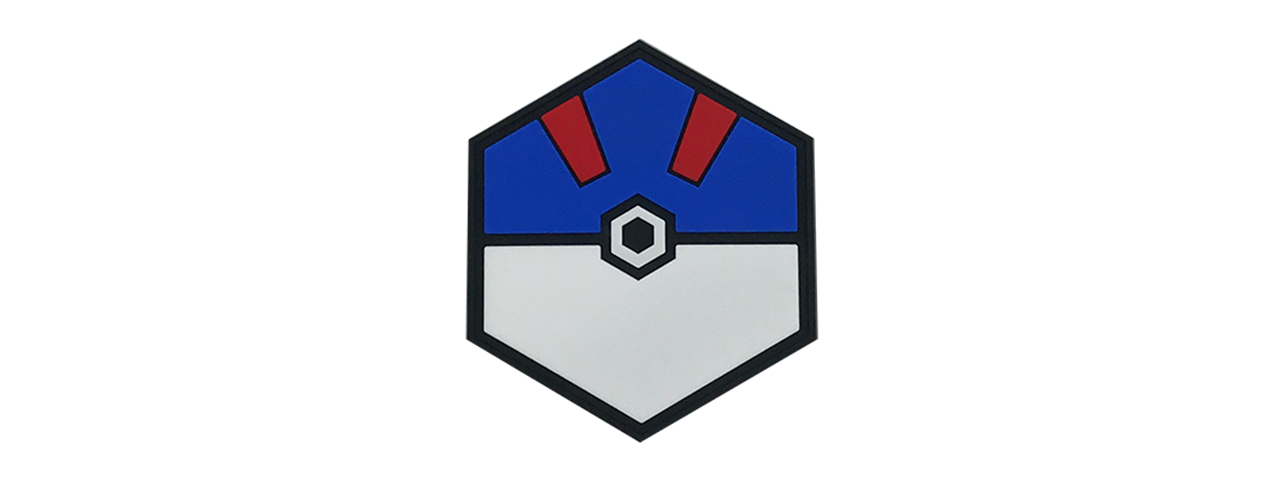 Hex PVC Patch Blue Great Ball - Click Image to Close