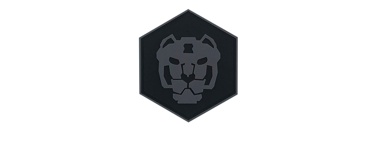 Hexagon PVC Patch Vultron Black Lion - Click Image to Close