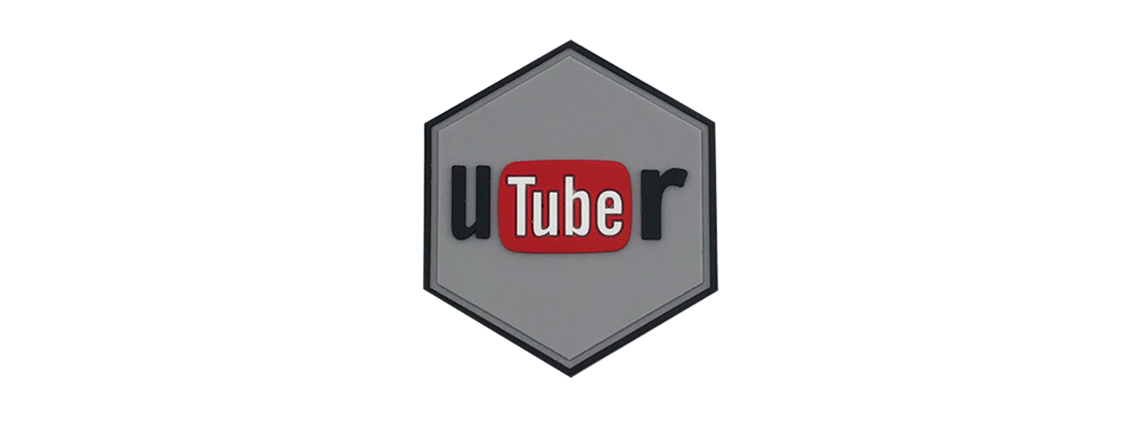 Hexagon PVC Patch "uTuber" - Click Image to Close