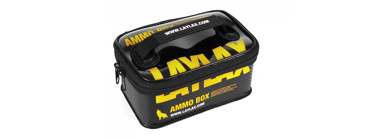 Laylax Satellite Small Size Ammo Box (Color: Black & Yellow) - Click Image to Close