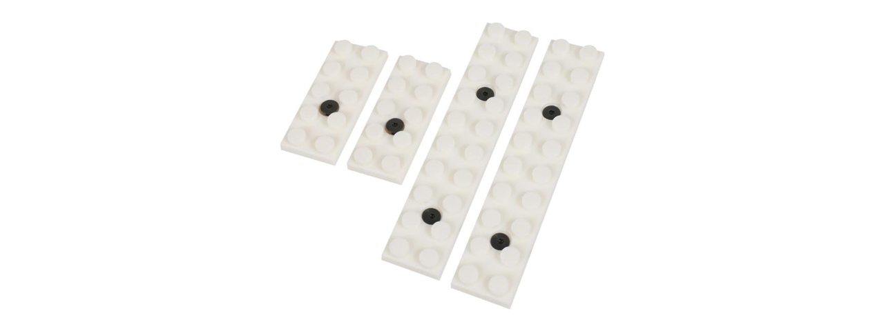 Laylax Block M-LOK Rail Cover Set (Color: White) - Click Image to Close