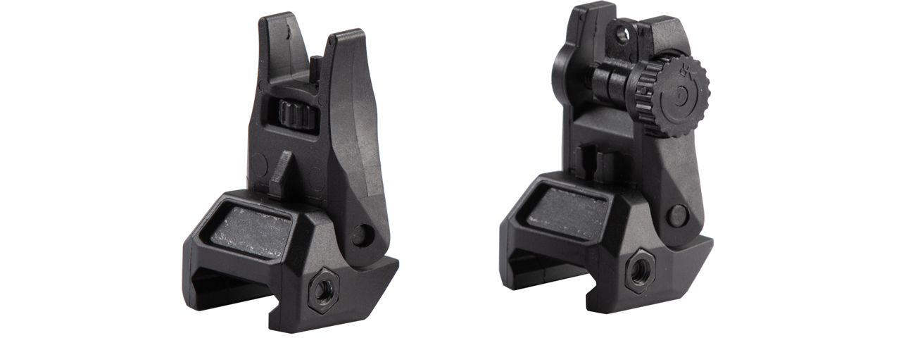 Lancer Tactical LT-35 Flip-Up Iron Sights (Color: Black) - Click Image to Close