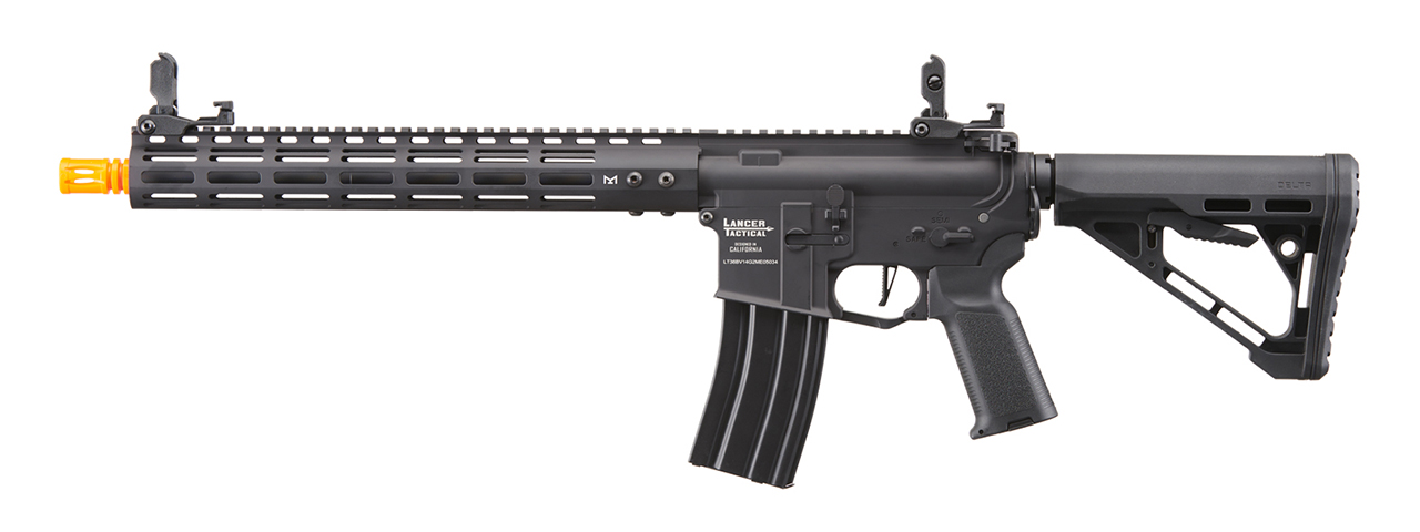 Lancer Tactical Archon 14" M-LOK Proline Series M4 Airsoft Rifle w/ Delta Stock (Color: Black) - Click Image to Close