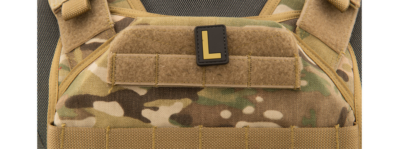 Letter "L" PVC Patch (Color: Tan) - Click Image to Close