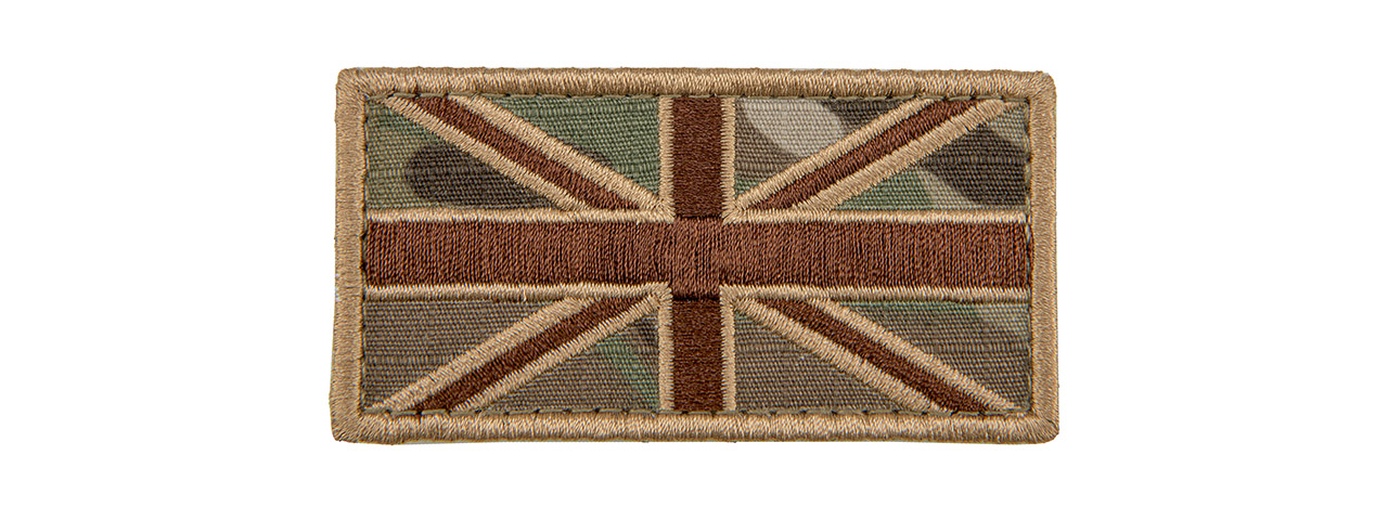 Embroidered UK Flag Patch (Color: Multi-Camo) - Click Image to Close