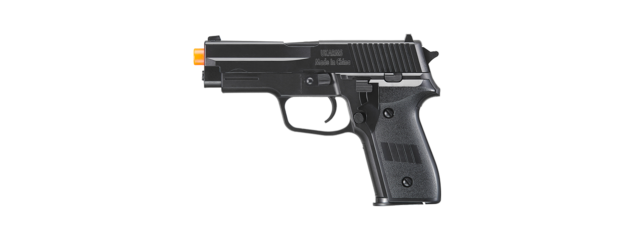 UK Arms P228 Plastic Spring Powered Airsoft Pistol (Color: Black) - Click Image to Close