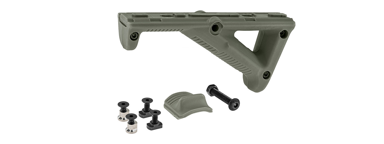 Atlas Custom Works MP Style Angled Foregrip for Picatinny, Keymod, & M-LOK (Gray) - Click Image to Close