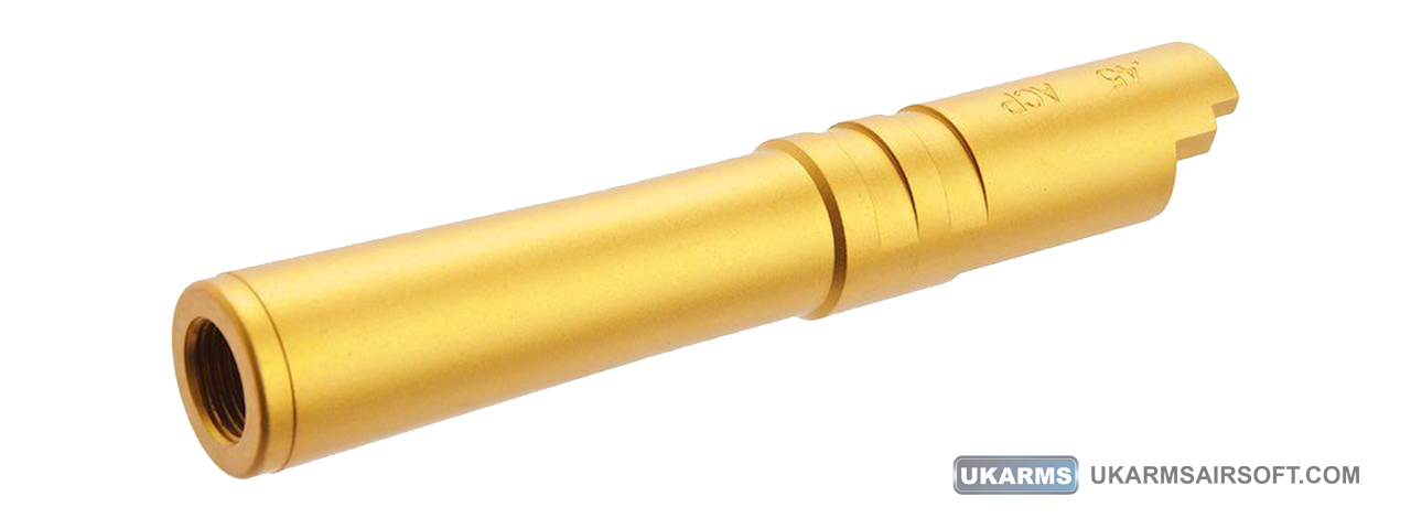 Atlas Custom Works Aluminum Outer Barrel for TM Hi-Capa 4.3 Airsoft GBB Pistols (Color: Gold) - Click Image to Close