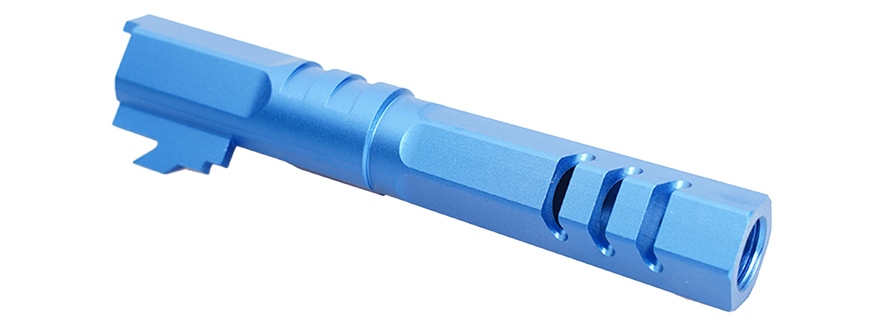 Atlas Custom Works 4.3 Inch Aluminum Hex Outer Barrel for TM Hicapa M11 CW GBBP (Blue) - Click Image to Close