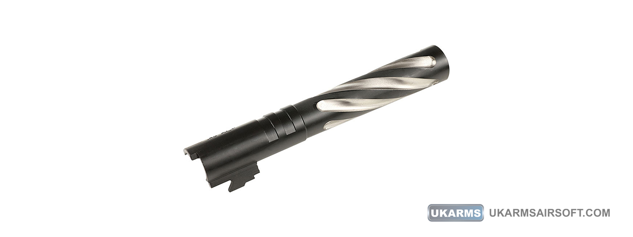 Atlas Custom Works Tornado Aluminum Outer Barrel for TM Hi-Capa 5.1 with 11mm Threads (Color: Black) - Click Image to Close