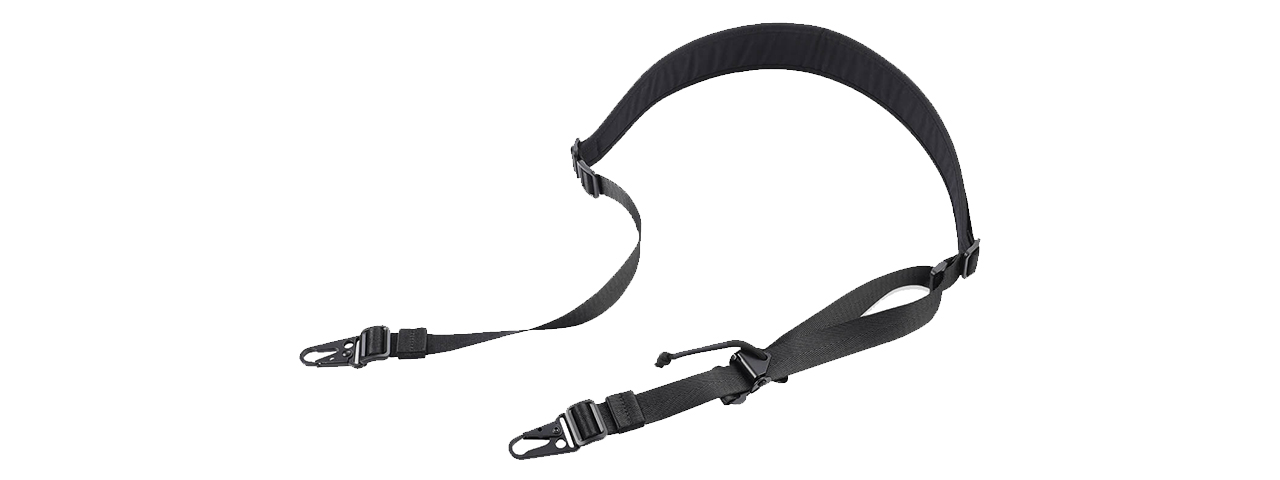 Amomax Padded Quick Adjust Two-Point Sling with HK Style Clip (Black) - Click Image to Close