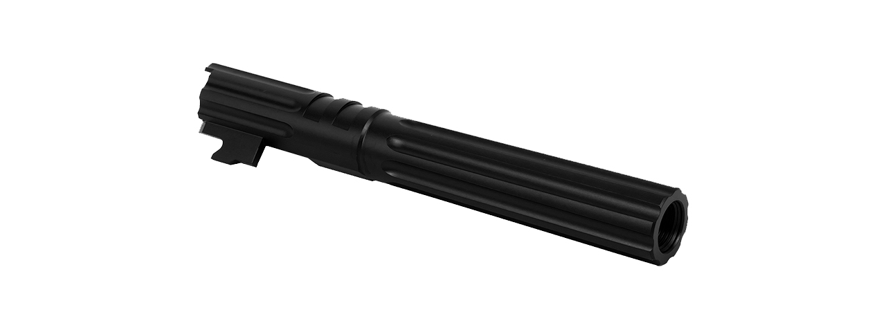 Airsoft Masterpiece Edge "WARP" Aluminum Outer Barrel for 5.1 Hi Capa (Black) - Click Image to Close