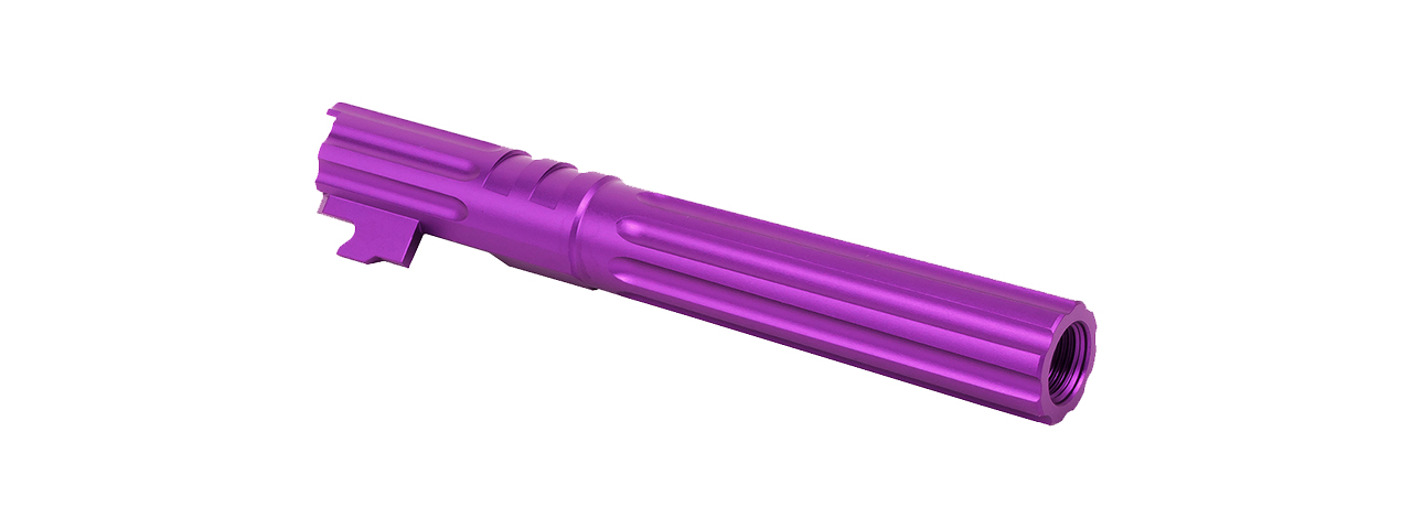 Airsoft Masterpiece Edge "WARP" Aluminum Outer Barrel for 5.1 Hi Capa (Purple) - Click Image to Close